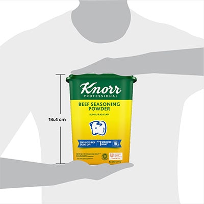 Knorr Bumbu Rasa Sapi 1kg - Knorr Beef Powder, with beef extract, provide beef broth with a strong meaty taste and aroma in a short time! Suitable for various types of applications